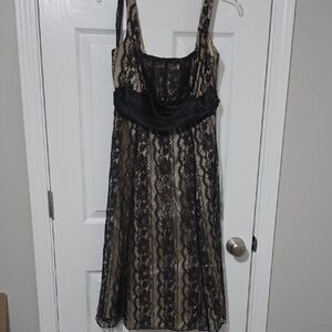 Vtg. Niki Livas Elegant Black Lace Dress